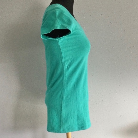 NWOT The Limited Aqua Teal V-neck T-shirt XS - Picture 6 of 10